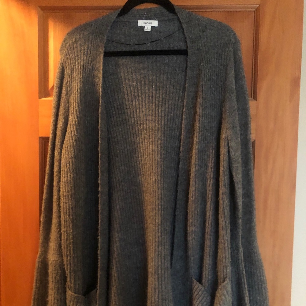 Womens Open Front Bell Sleeves Cardigan Sweater